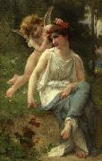 Guillaume Seignac Cupid Adoring A Young Maiden Sweden oil painting artist